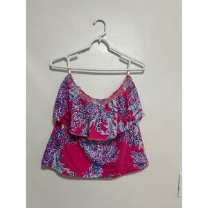 Lilly Pulitzer La Fortuna top in Samba print xl off the shoulder